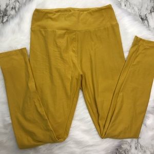 🌷 3/$30 Saffron Mustard Leggings by Lularoe OS